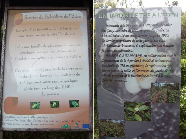 Quelques panneaux explicatifs pour en savoir plus sur l'Eden