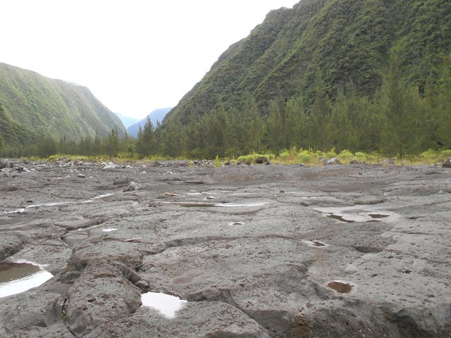 La Rivière des Remparts, ici totalement dénudée