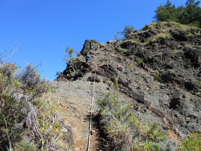 Dernier raidillon sérieux avant la route, fin des efforts