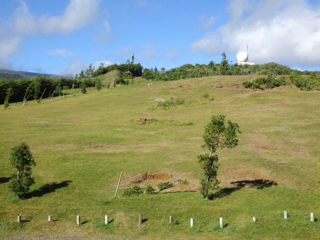 La prairie depuis une des tables de pique-nique proche des toilettes publiques