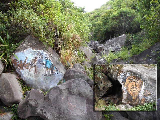Les peintures rupestres de la Ravine du Trou vieillissent et disparaitront