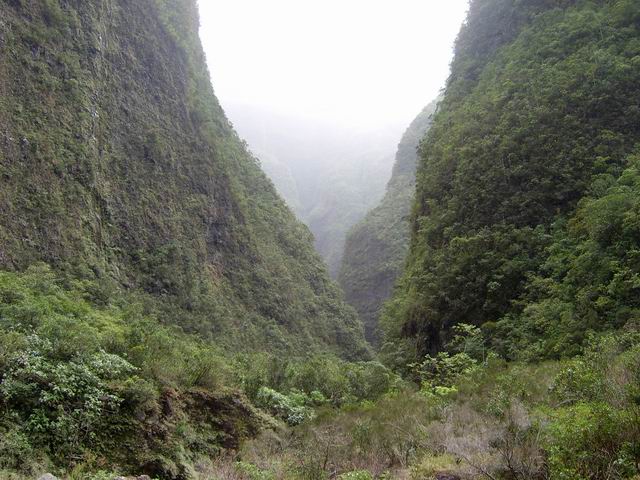 La vallée se rétrécit avant d'arriver au Rond des Chevrons