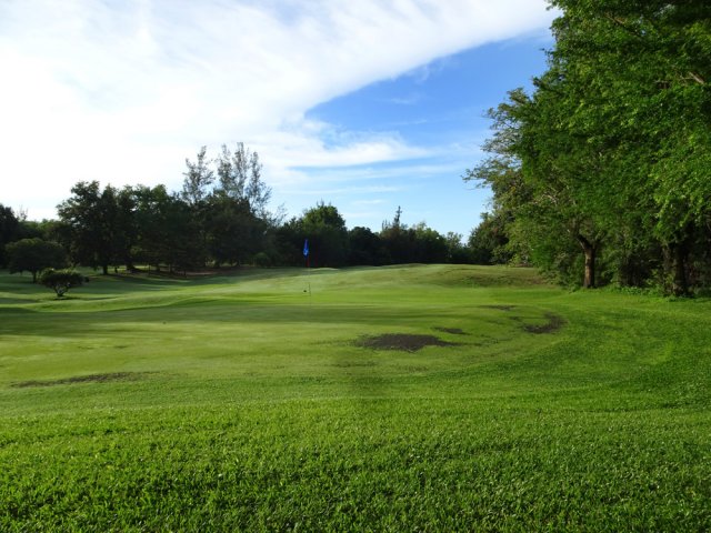 La partie nord du golf, toujours aussi verte