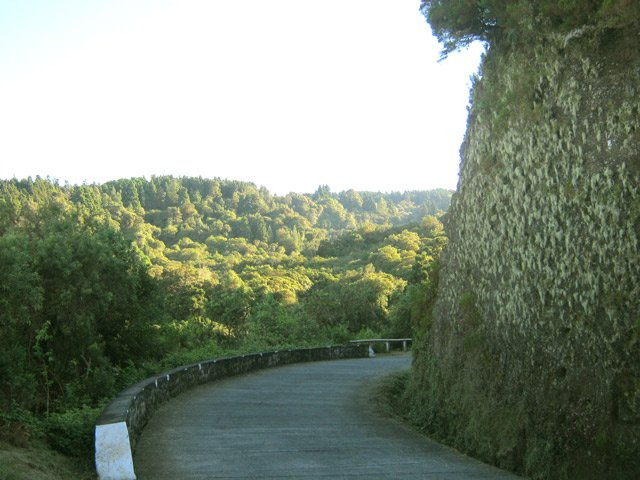 Court et agréable passage sur route