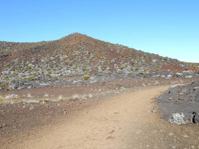 La piste a plus de succès auprès des marcheurs vers le Piton de Bert