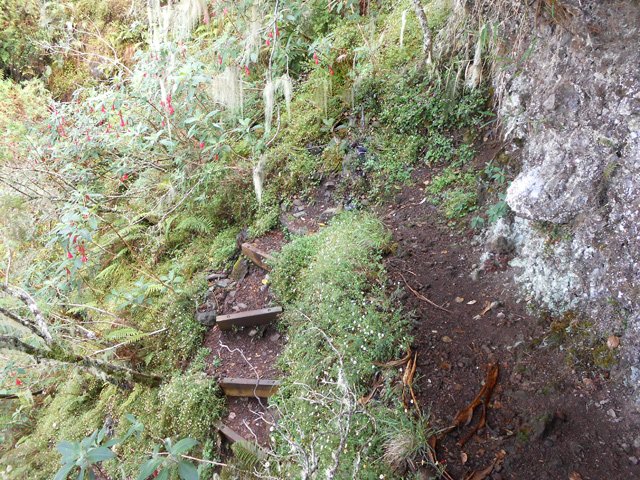 Un des derniers lacets de la descente