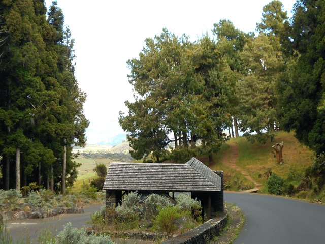 L'arrivée au parking de la RF du Volcan