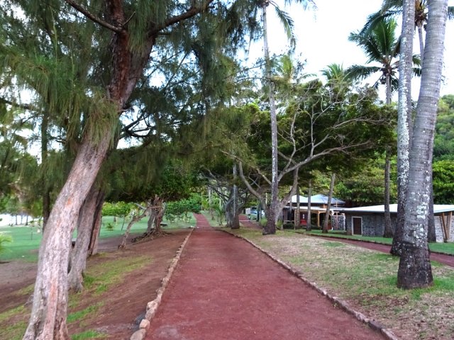 La très fréquentée piste en terre battue de Grande Anse