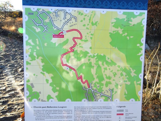 On voit très vite que l'itinéraire est court