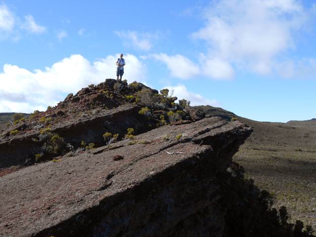 Le sommet du Piton Rouge des Remparts