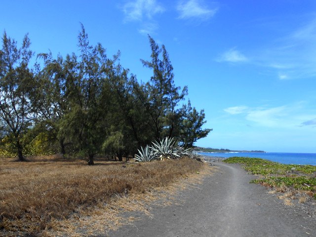 Le début de la piste après la passage du gué