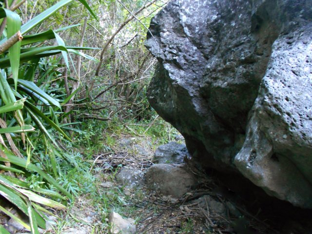 Le gros rocher juste avant d'arriver au radier