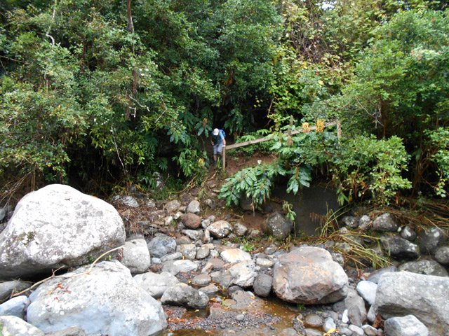 Traversée de la Ravine du Mouchoir Gris dès le départ
