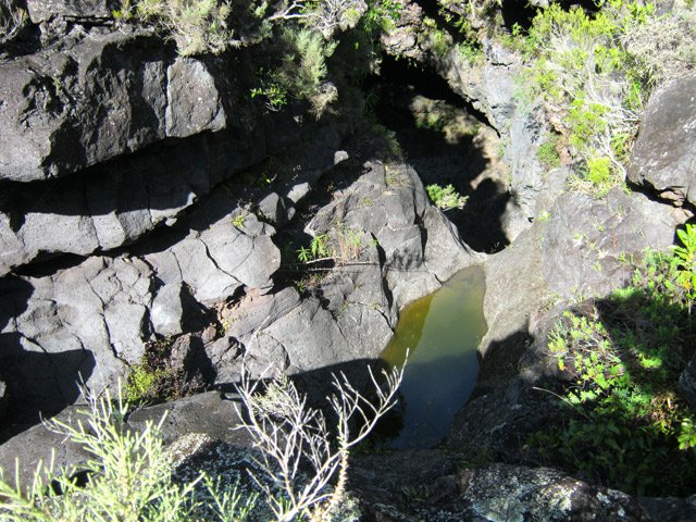 La ravine est très souvent à sec puisque l'eau est souterraine