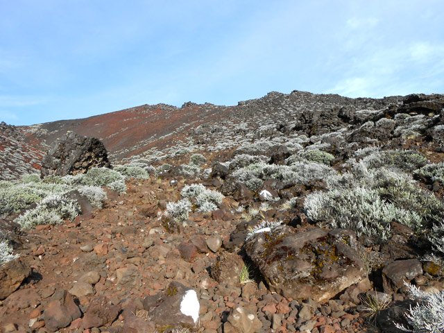 Petit regard en arrière dans la descente vers le gîte