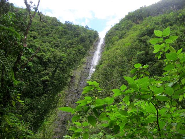 Premier point de vue sur la cascade, depuis le sentier