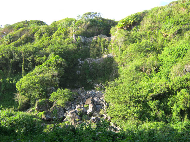 La cascade à sec de la Ravine Sèche