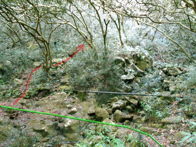 Au retour, repère pour ne pas manquer le sentier de la Ravine Jamrose