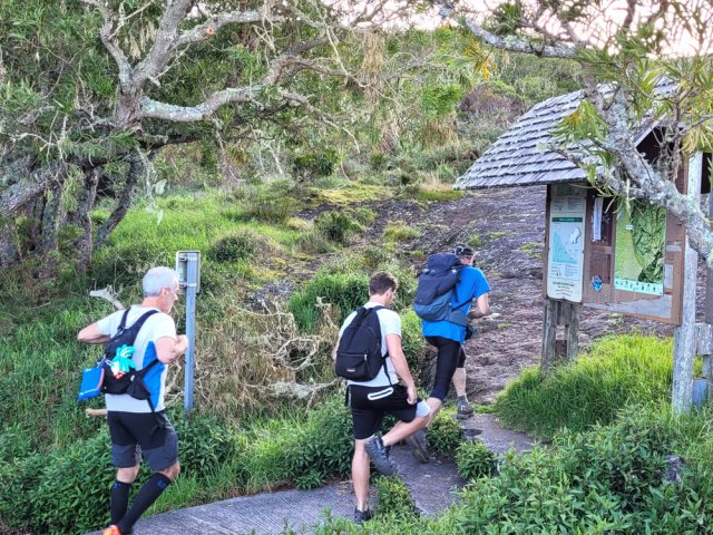 Début du sentier de Roche Plate près du Petit Bras de la Ravine Divon