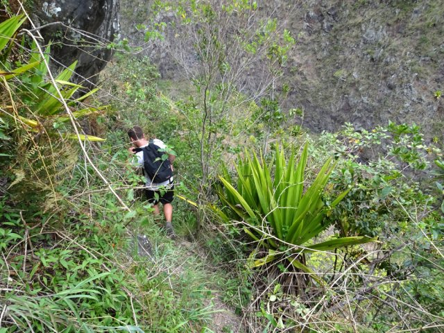 Début de la descente entre chocas et galaberts