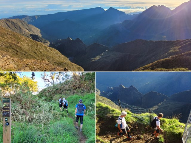 L'arrivée à Ti Col pour les premiers panoramas sur Mafate