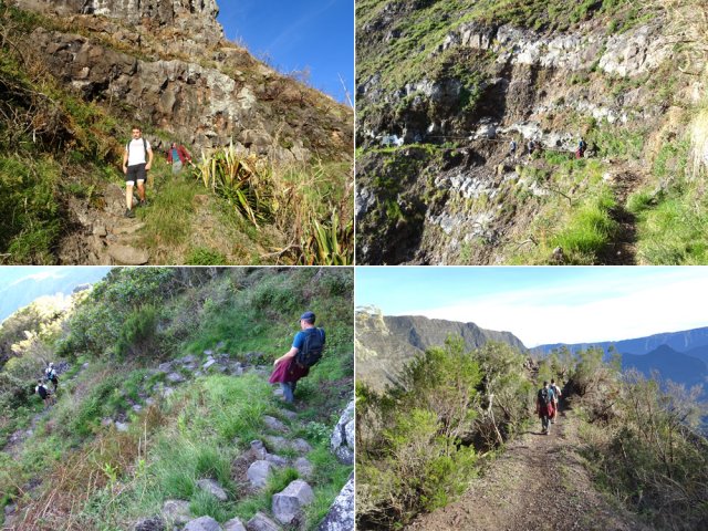Quelques portions du sentier en descente constante