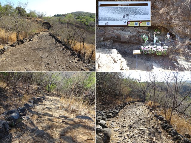 Quelques portions du chemin pierreux