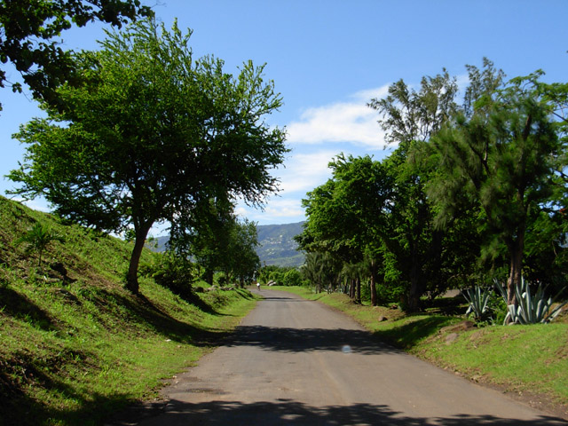 Une partie goudronnée aux alentours de l'aéroport de Gillot