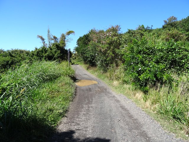 Une piste sableuse du côté de la Ravine des Chèvres
