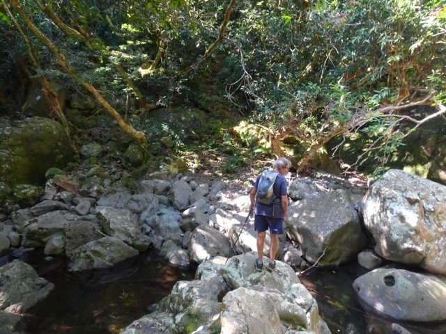 Traversée de la Rivière Sainte-Marie avant la passerelle du captage