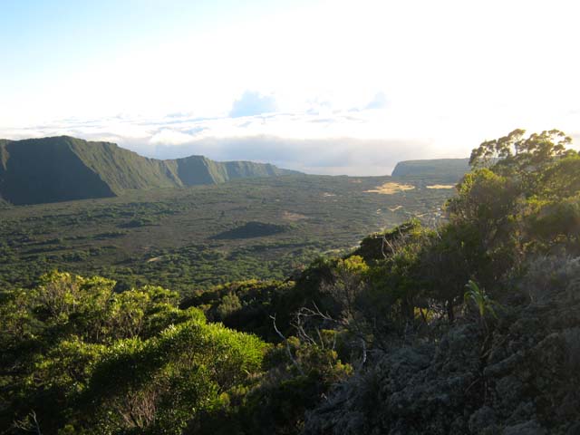 Panorama sur le Cassé de la Rivière de l'Est depuis la descente