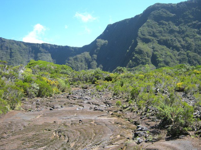 La partie haute et rocheuse de la ravine, beaucoup plus facile d'accès
