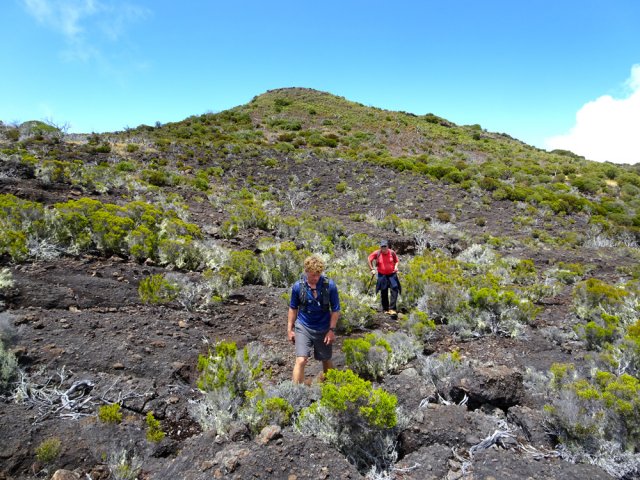 Début du hors sentier pour rejoindre la Ravine des Colimaçons