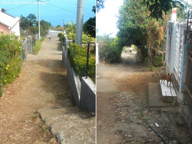 Deux passages dans Bras Mouton, vers la Route Hubert Delisle