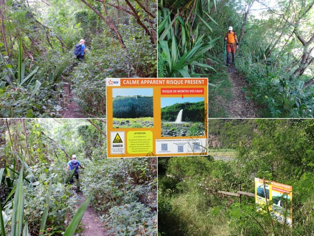 Remonter à la route par le sentier EDF qui évite les galets