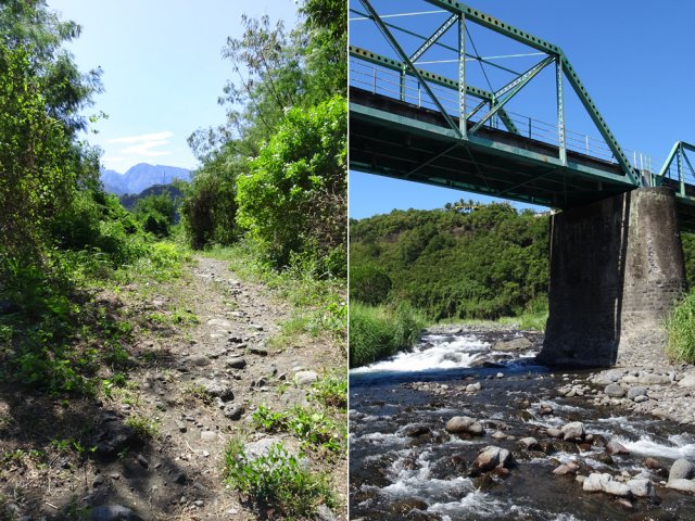Revenir au départ par la rivière ou par le pont en cas de fatigue