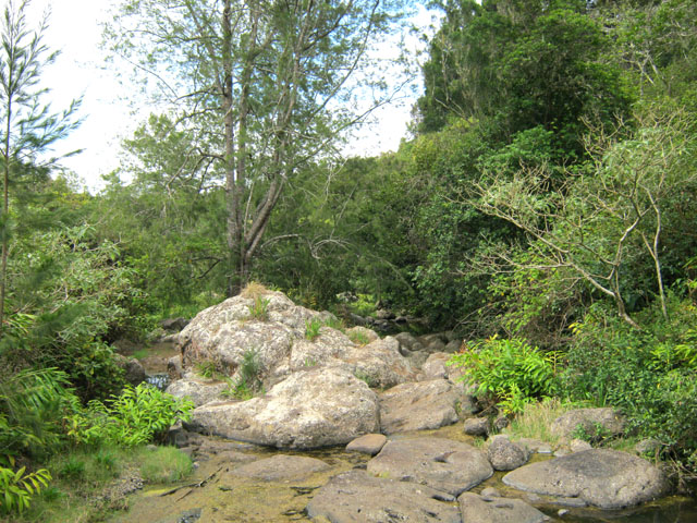 La rivière, quelques mètres avant le saut dans le vide