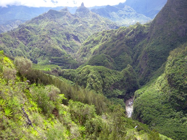 Paysages vers le Bras de Cilaos et le Pavillon