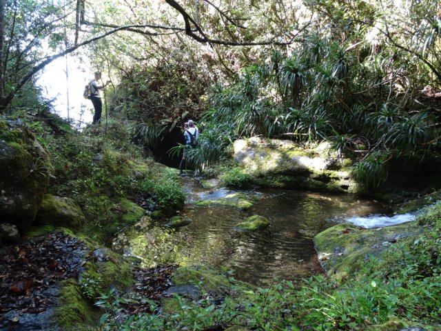 Le Bras l'Eustache avant sa plongée par la grande cascade