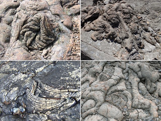 Quelques natures mortes créées par la lave