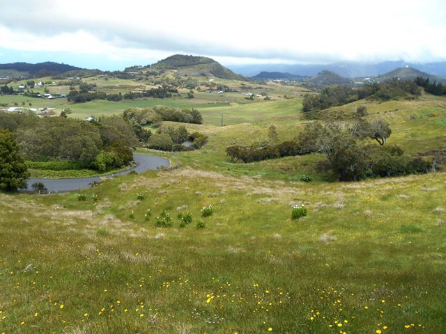 Vue sur le Piton Dugain au départ