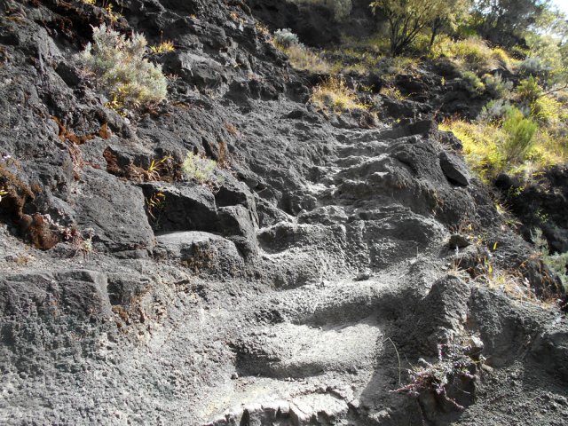 Une portion glissante et un peu vertigineuse pour certains marcheurs
