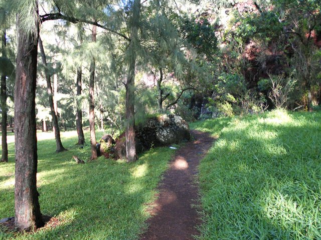 Le sentier le proche de la falaise