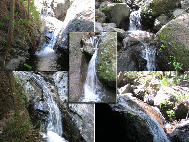 Partout, des petites chutes de 1 à 3 mètres de haut