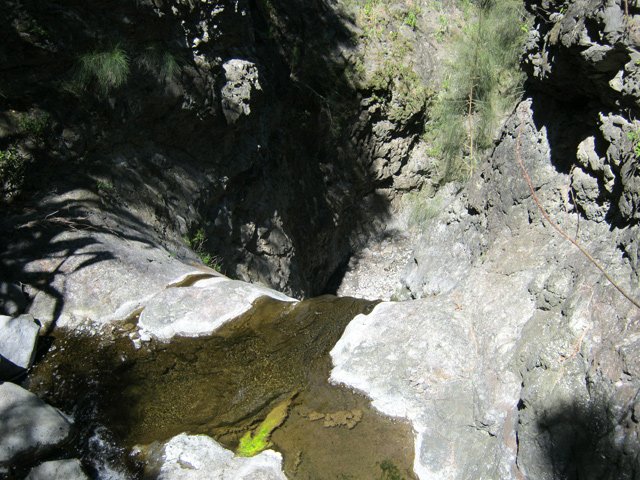 Le haut de la cascade. Attention de ne pas glisser