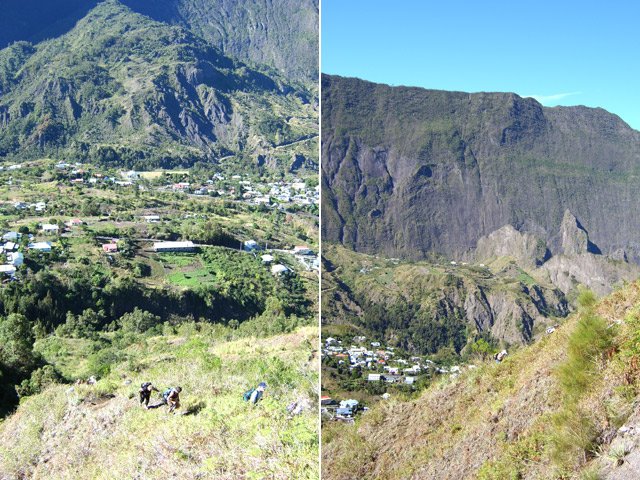 Deux fortes montées. Le Piton Gros Galet et l'îlet à Calebasse au pied du Dimitile