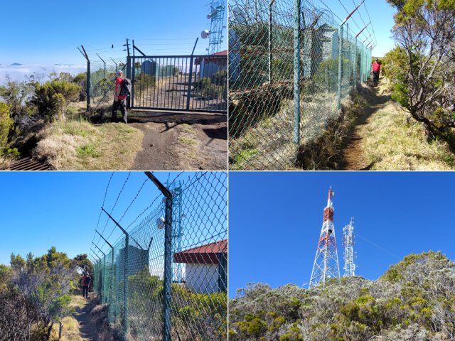 Suite du parcours en contournant les installations des antennes du Textor