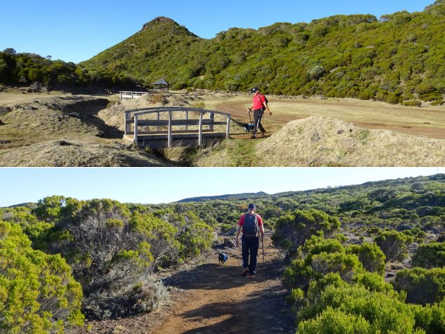 L'aire de repos et le début du sentier vers le Lac Argamasse