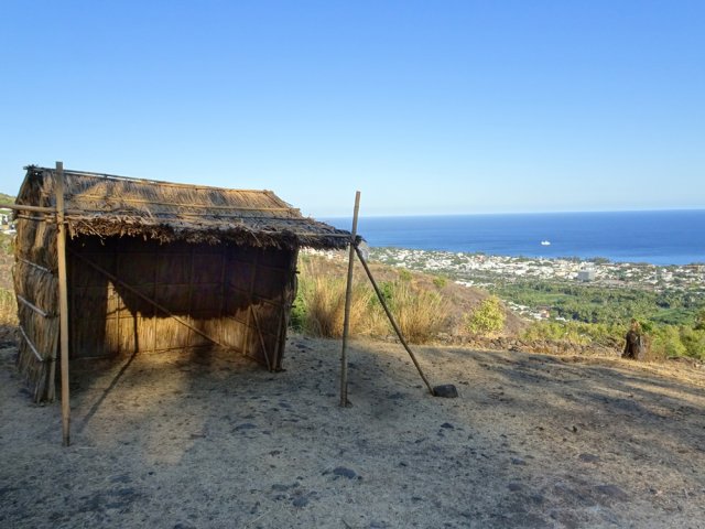 Quelques aménagements en bambou en fin de montée