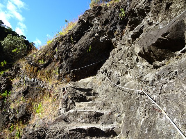 Montée un peu vertigineuse bien sécurisée